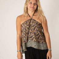 Mini Sari Silk Wrap Skirt