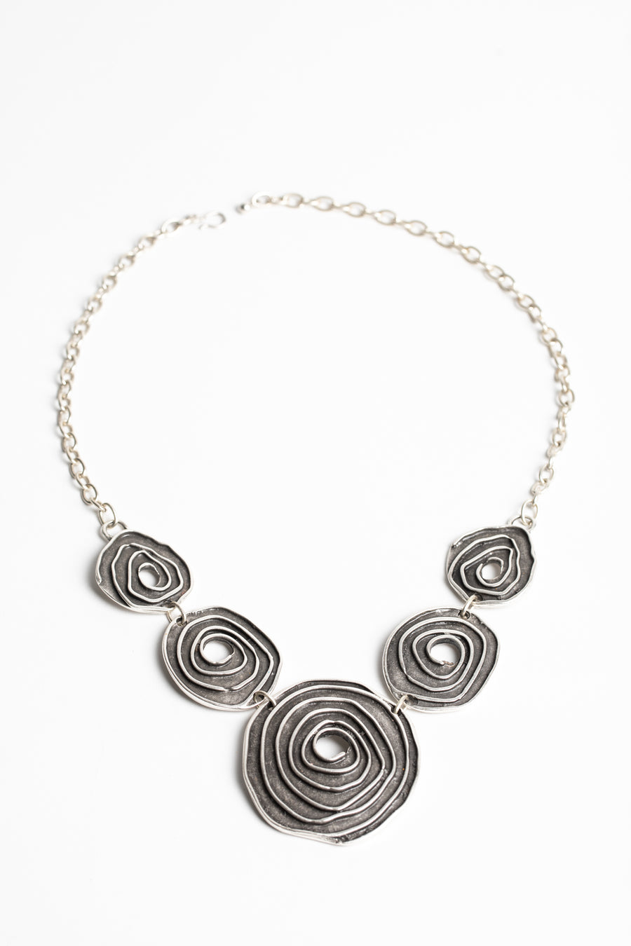 Tribal Spiral Zamak Necklace
