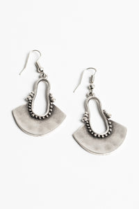 Keyhole Flare Zamak Earrings in Default Title