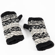 Wool Fleece Lined Reilly Fingerless Mittens