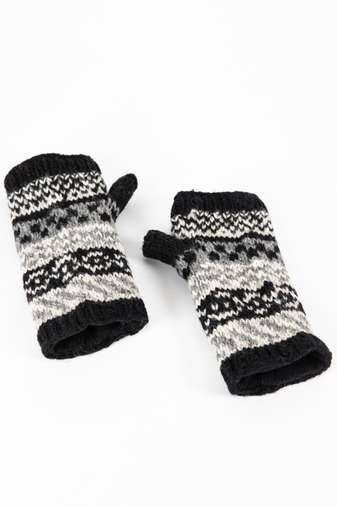 Wool Fleece Lined Reilly Fingerless Mittens