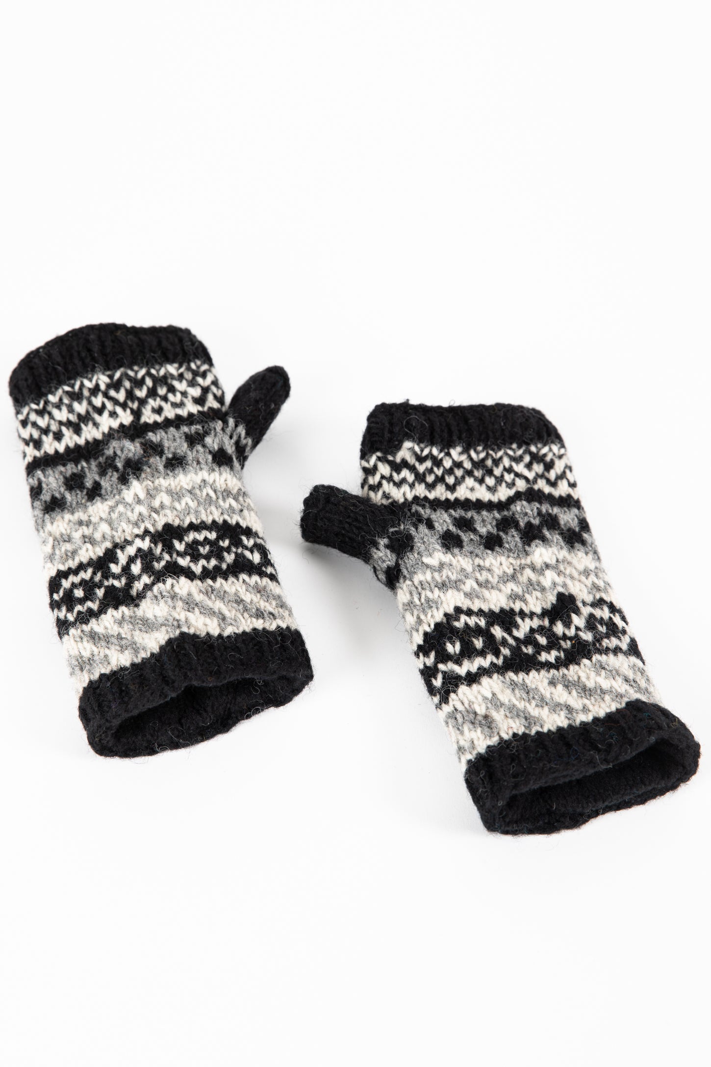 Wool Fleece Lined Reilly Fingerless Mittens