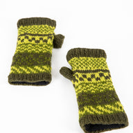Wool Fleece Lined Reilly Fingerless Mittens