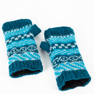 Wool Fleece Lined Reilly Fingerless Mittens