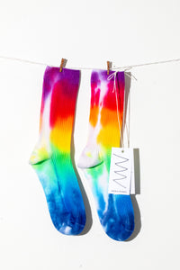 Tie Dye Dress Socks in Malachite