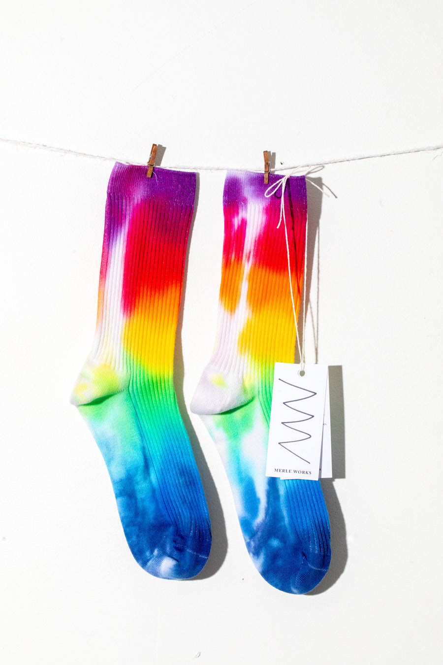 Tie Dye Dress Socks in Malachite