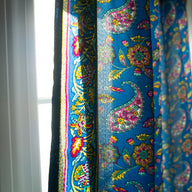 Sari Inspired Floral Curtain Panel