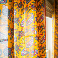 Sari Inspired Floral Curtain Panel