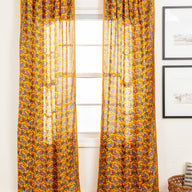 Sari Inspired Floral Curtain Panel