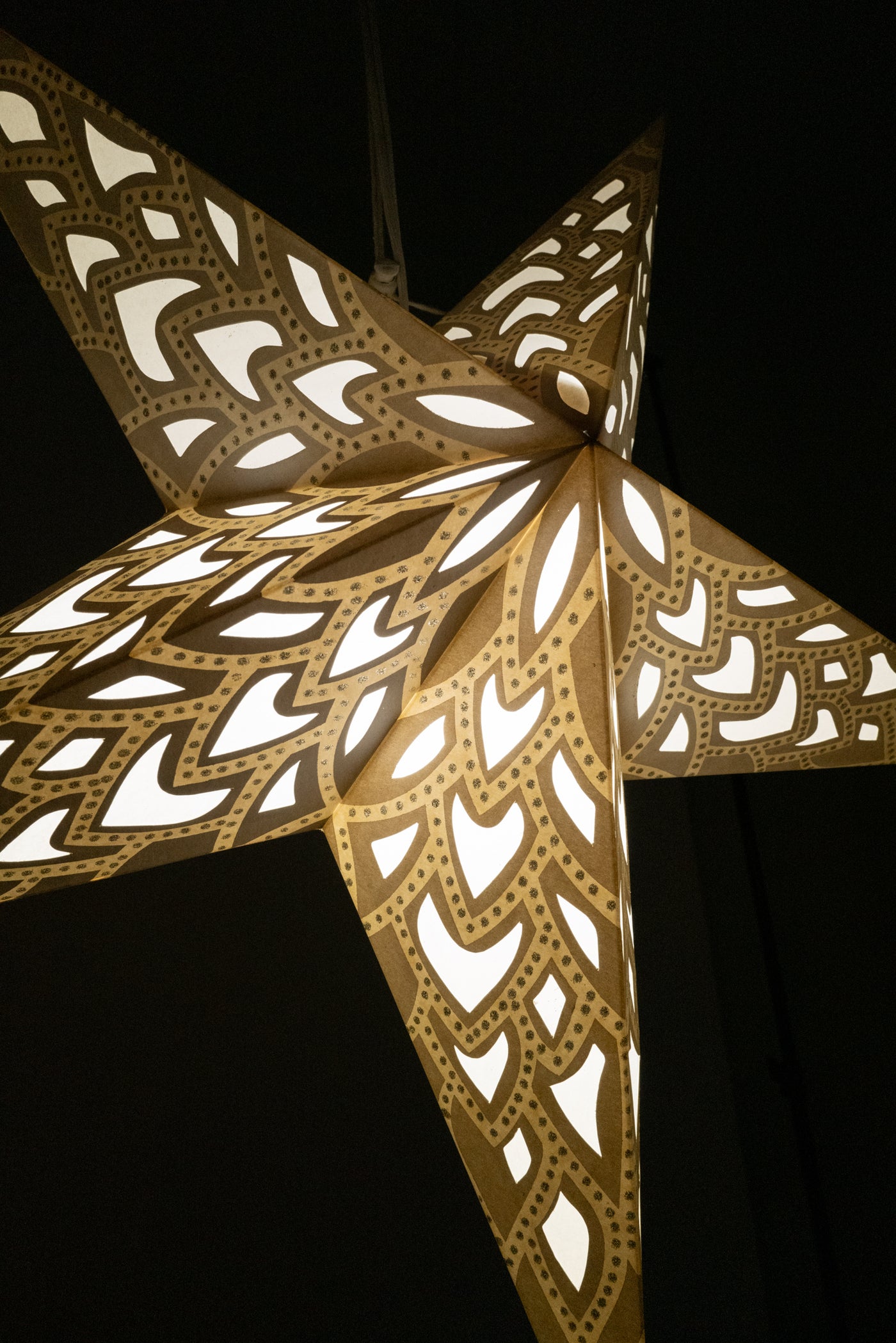 Paper star lantern in silver