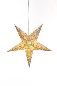 Paper star lantern in rajasthani  - creme