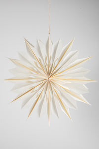 Snowflake Paper Party Decoration Limited in White with Gold Glitter
