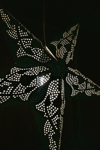 Paper star lantern in blue and black