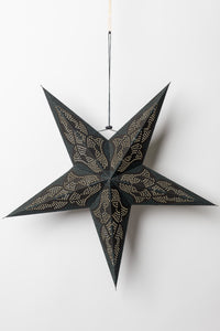 Blue and Black Paper Star