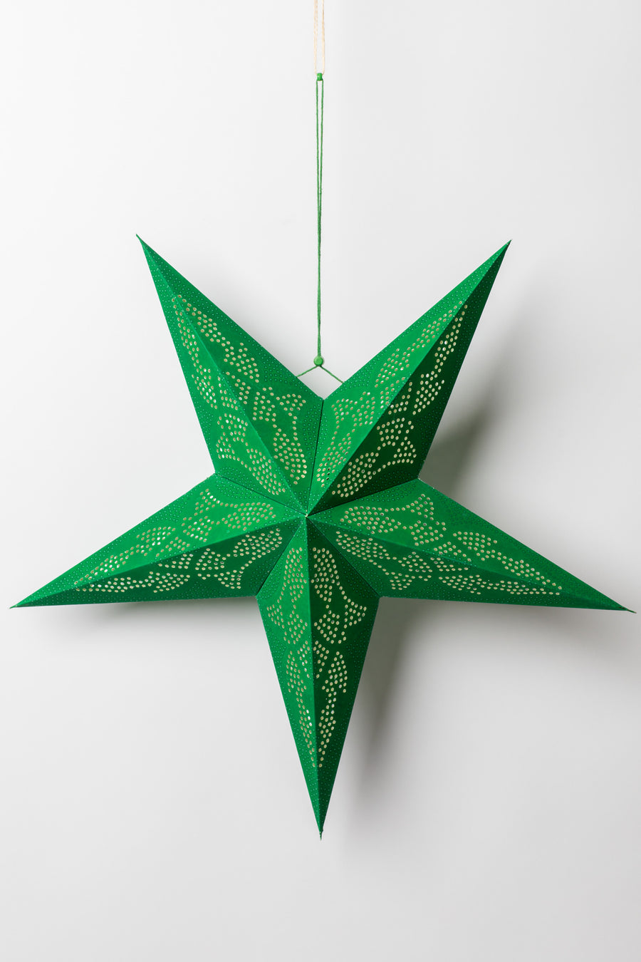 Green Dotted Paper Star