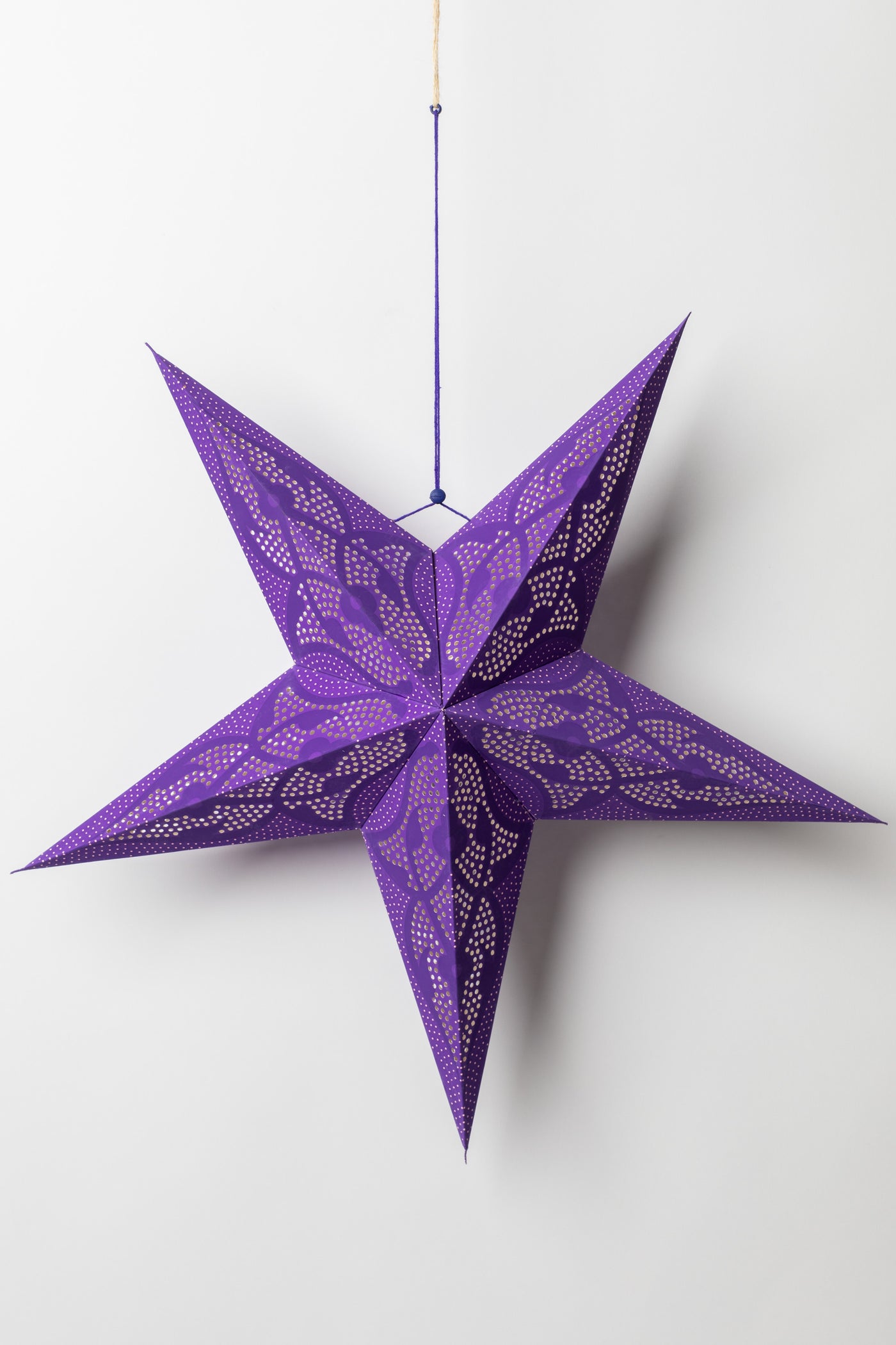 Purple Dotted Paper Star