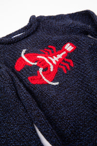 Navy Lobster Baby Sweater in Navy