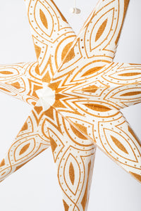 7-point paper star lantern in gold