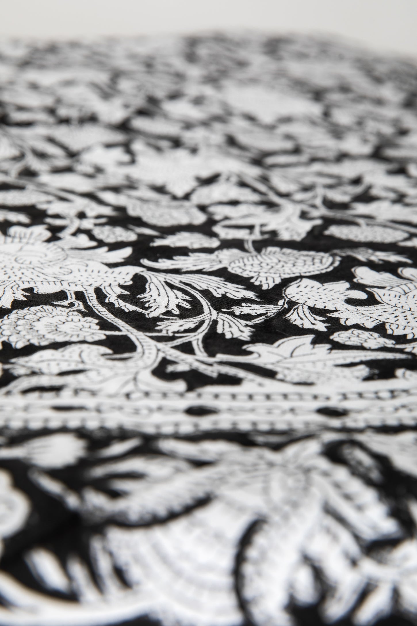 Round Provincial Block Print Tablecloth · Mexicali Blues