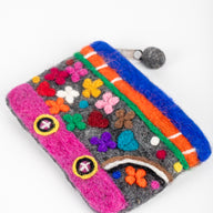 Felt Coin Purse Colorful Bus Design