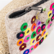 Felt Coin Purse Dots Design