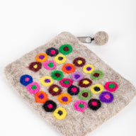 Felt Coin Purse Colorful Dots Design