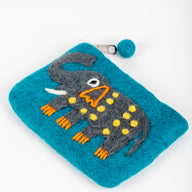 Felt Coin Purse Elephant Design