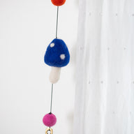 Felt Mushroom Garland in Multicolor