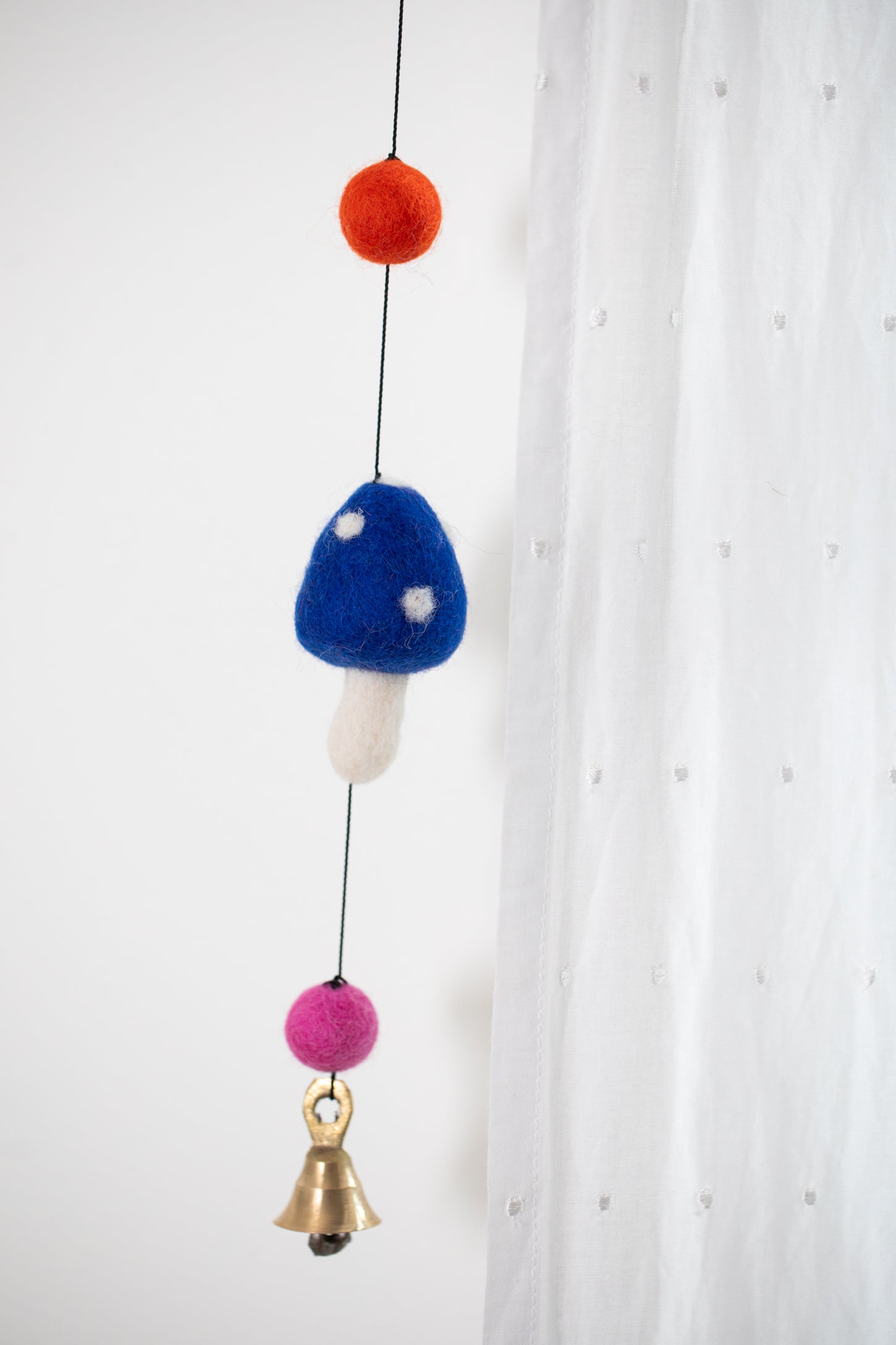 Felt Mushroom Garland in Multicolor