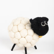 Felt Sheep in White