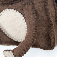 Felt Wild Animal Backpack Monkey Detail