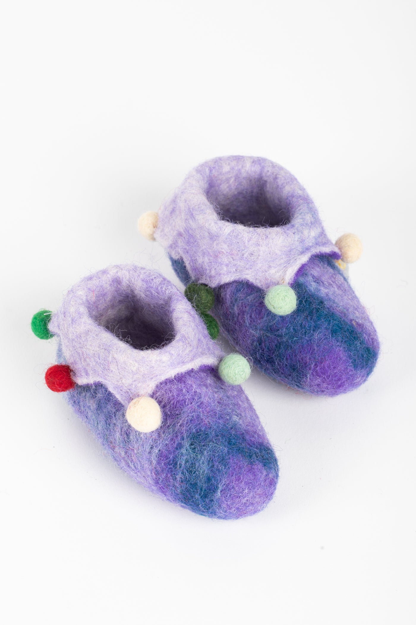 Felt Baby Booties Blue
