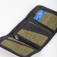 Bhanga Hemp Tri-fold Wallet Green Detail