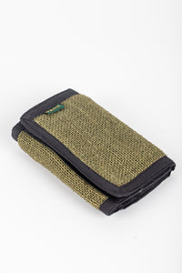 Bhanga Hemp Tri-fold Wallet Green