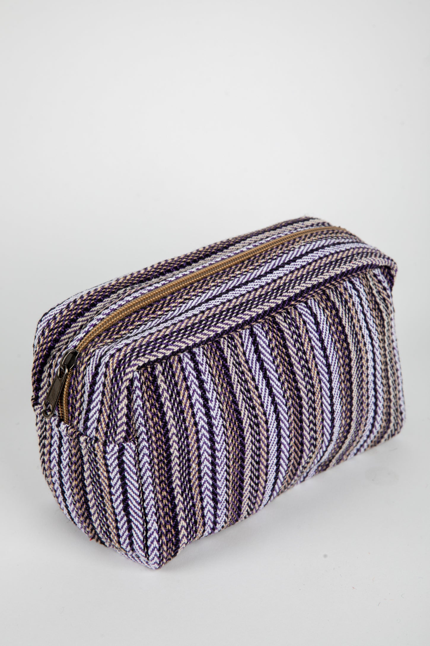 Dhari Striped Dopp Kit in Purple