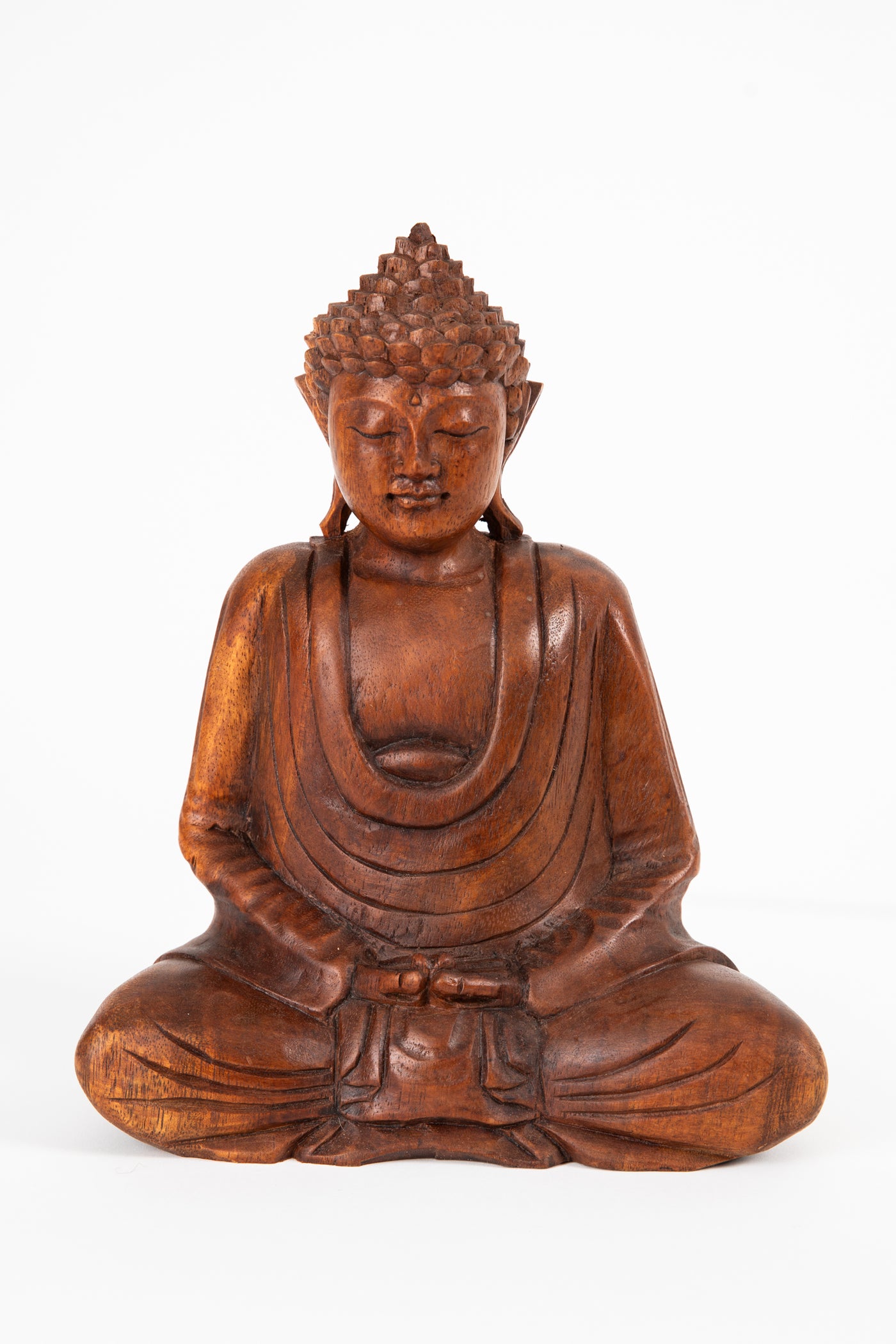 Dhyana Mudra wooden Buddha sculpture