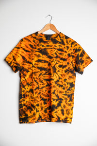 Crackle Tie Dye T-Shirt in Burora on white background