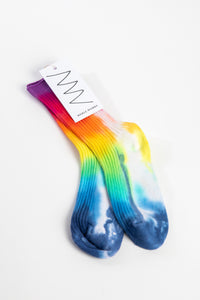 Colorful rainbow tie dye socks for kids