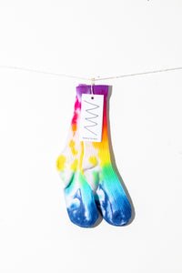 Colorful rainbow tie dye socks for kids