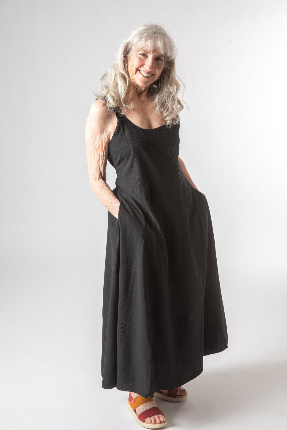 Mexicali Simple Cotton Dress - Black / XS Mexicali Simple Cotton Dress - Black / XS