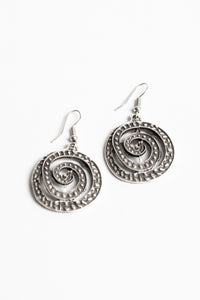 Serpentine Spiral Zamak Earrings in Default Title