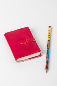 Dyed  Leather Mini Journal in Purple