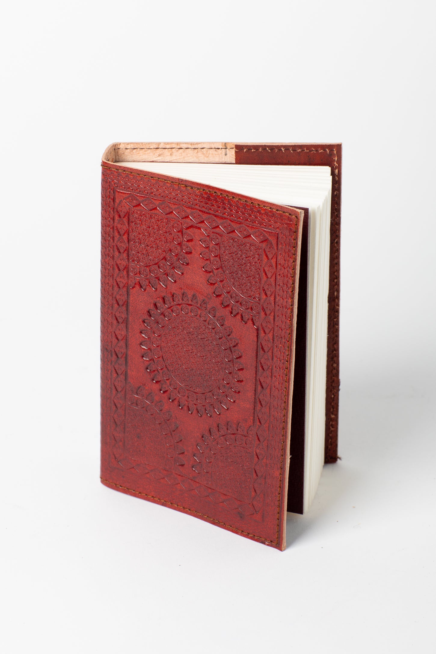 Mandala Embossed Leather Journal