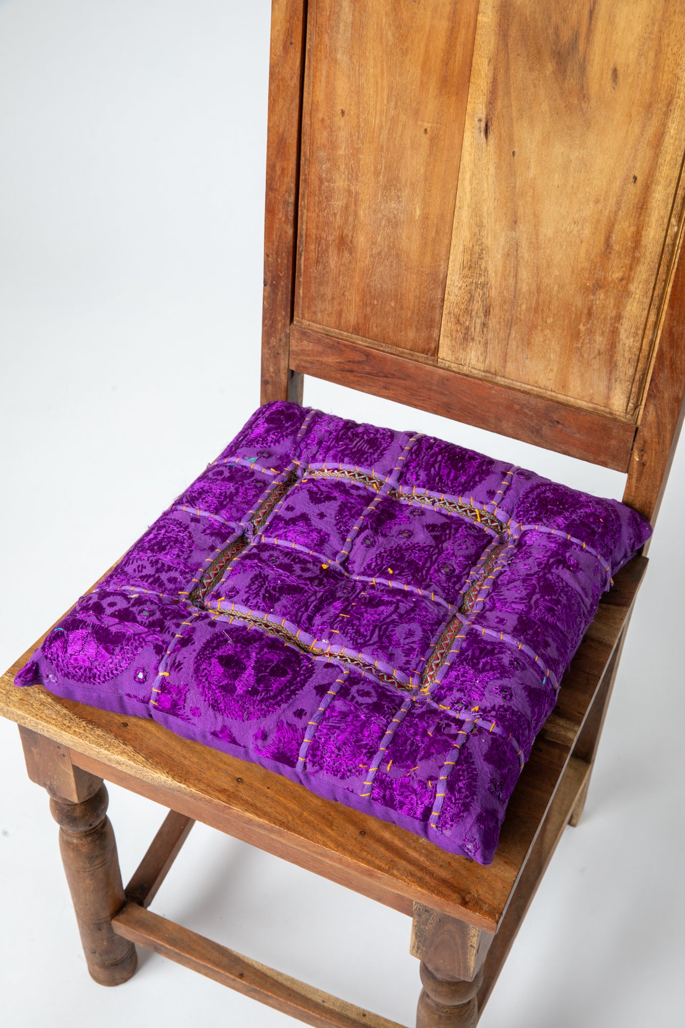Asana Embroidered Patchwork Cushion