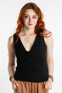 Honora is wearing size S/M Women's Tank Top in Black