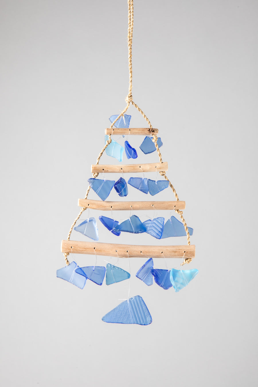 Tiny Tree Sea Glass Mobile in Blue