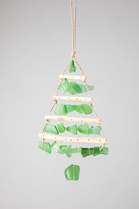 Tiny Tree Sea Glass Mobile in Green