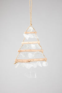 Tiny Tree Sea Glass Mobile in White