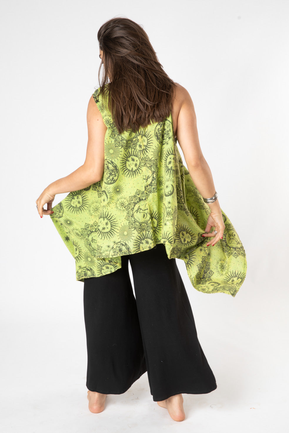 black flowy vest