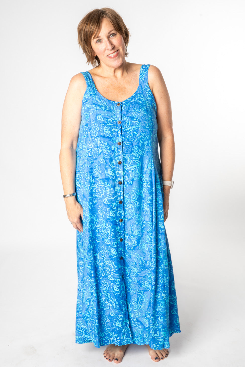 Ani Button Batik Maxi Dress